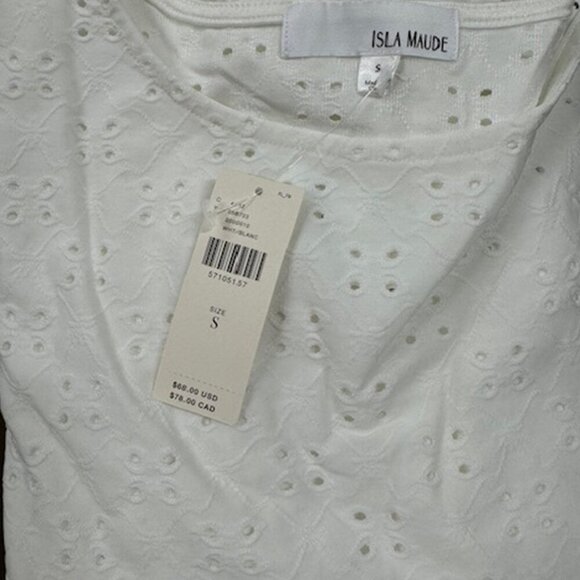 NWT Anthropologie Raisa Eyelet Ruffled Top by ISLA MAUDE - Picture 4 of 6